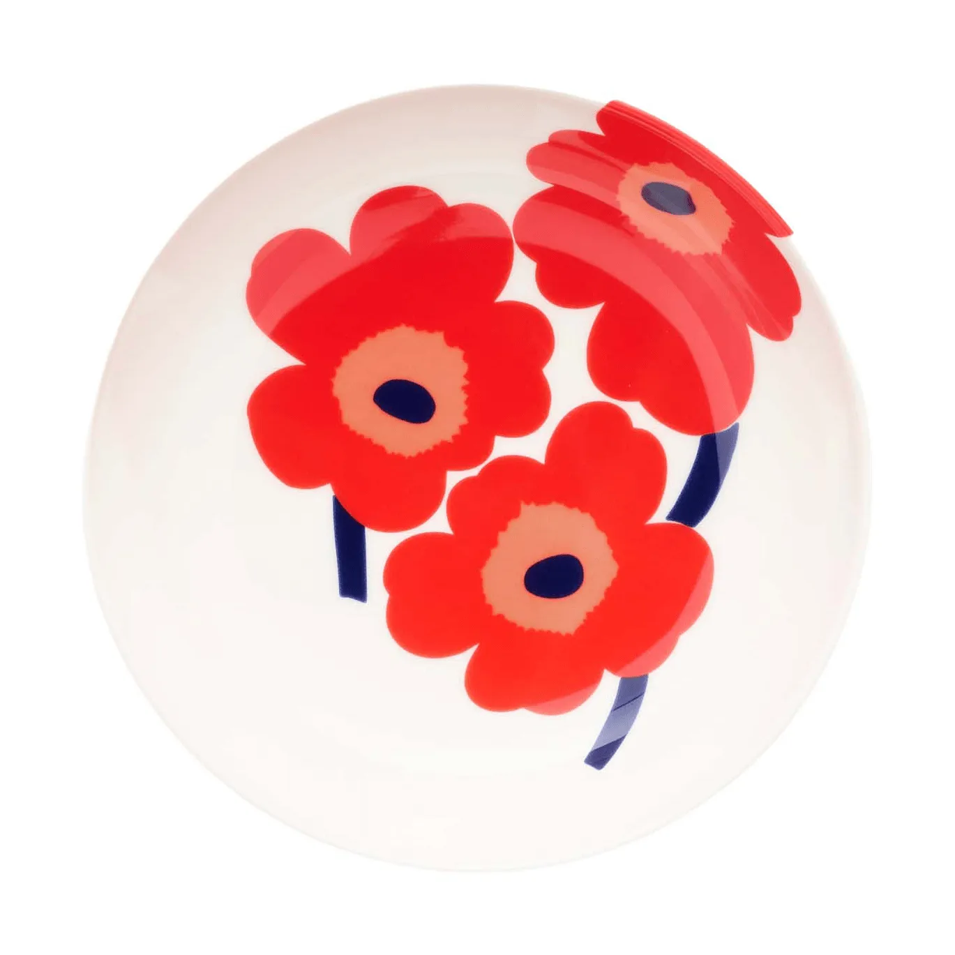 Unikko assiette creuse, White-red-blue Marimekko