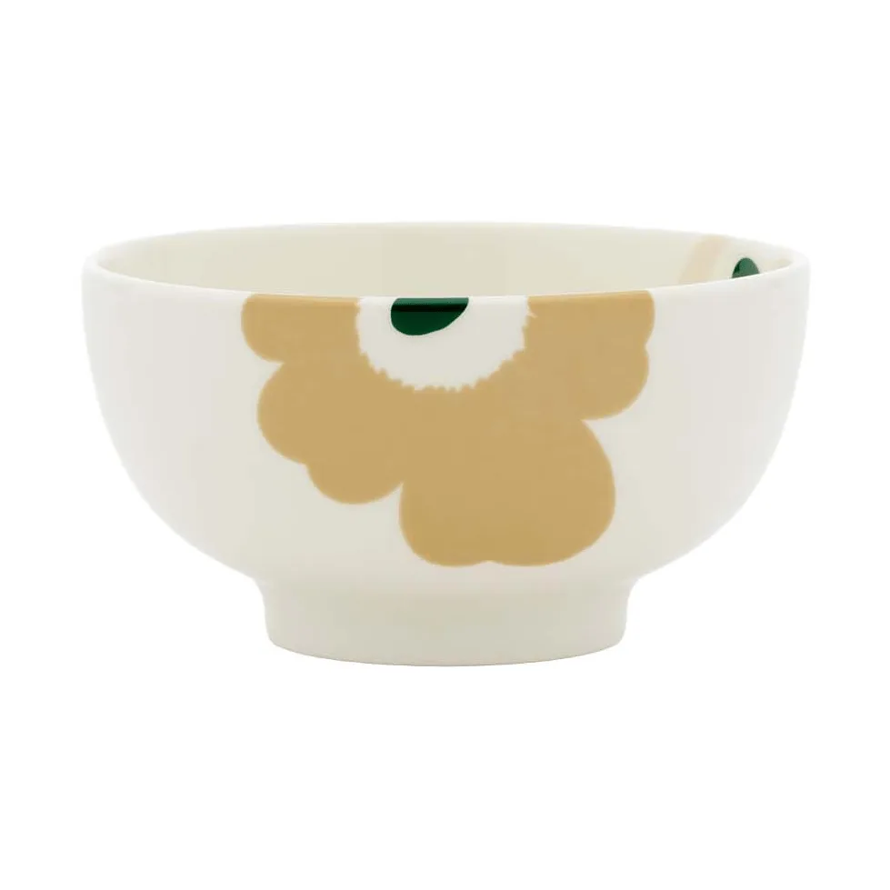 Unikko bol 3 dl, Beige-white-light sand-dark green Marimekko