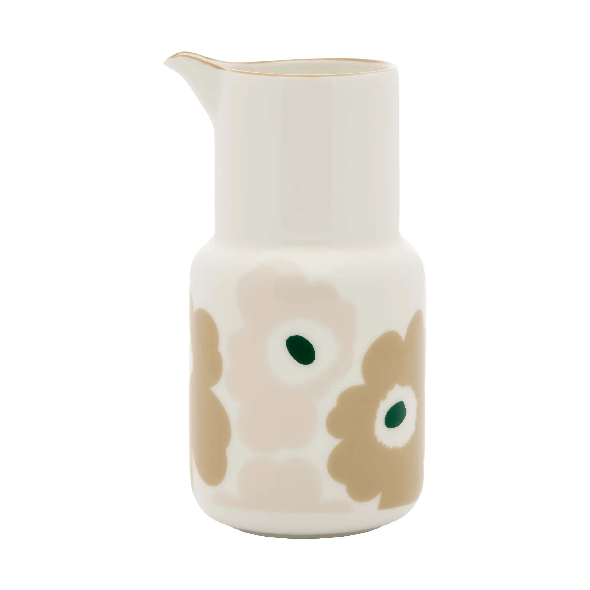 Unikko carafe, White-light sand-beige-dark green, 0,65 L Marimekko