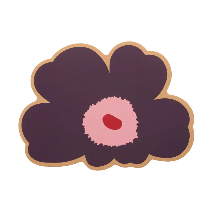 Unikko set de table - Cork-plum-pink-cranberry - Marimekko