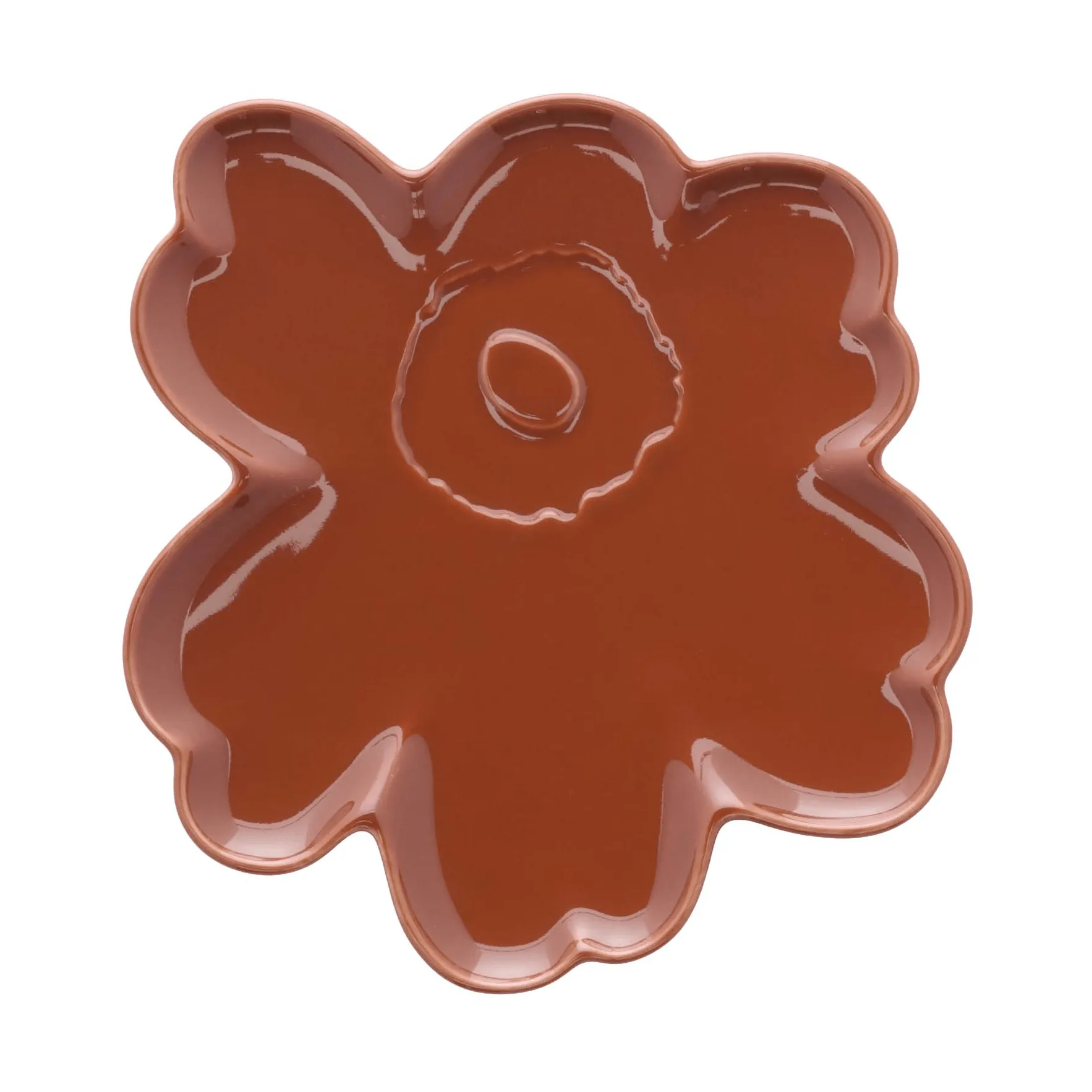 Unikko shape assiette, Chestnut Marimekko