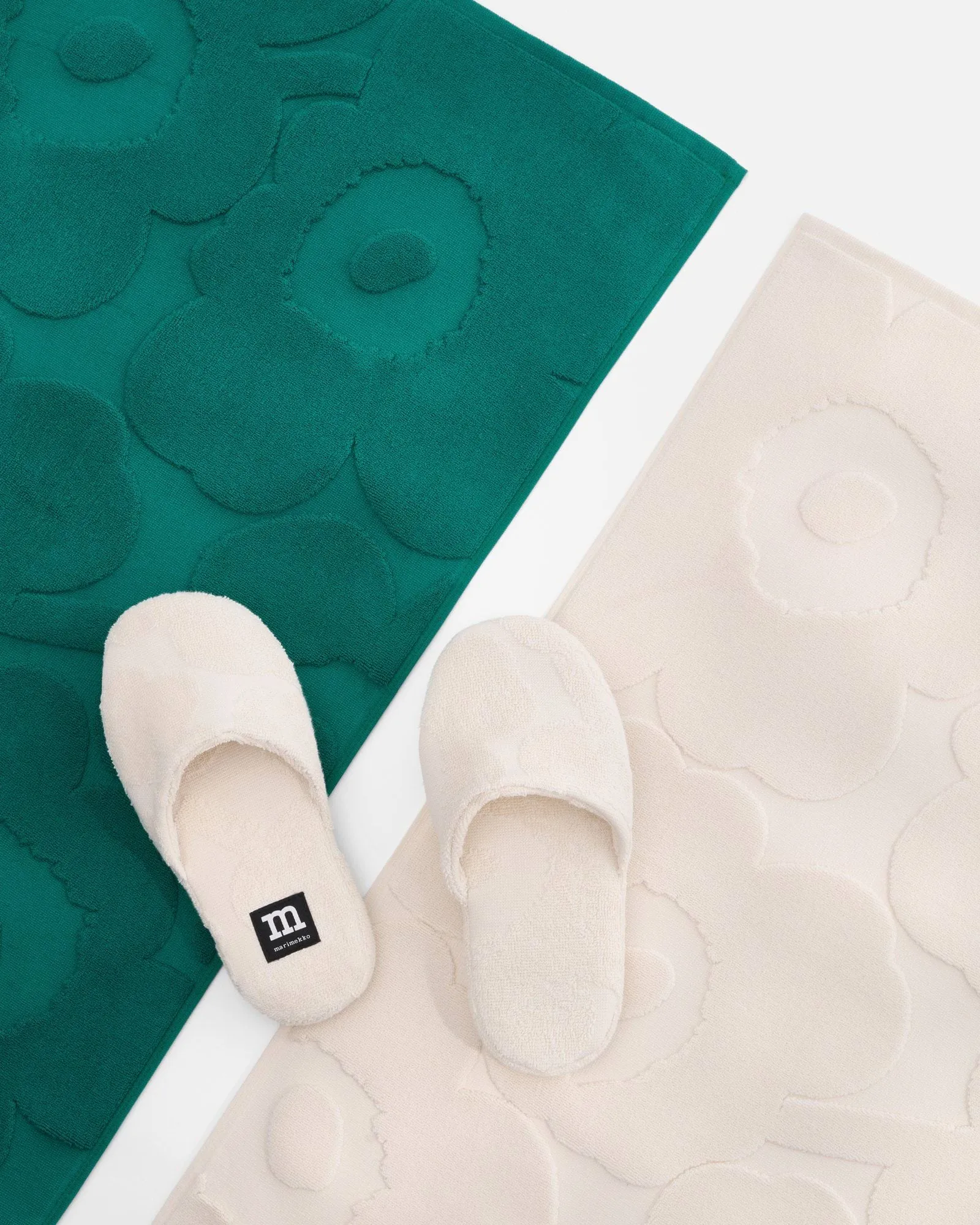 Unikko tapis de salle de bain, Emerald Marimekko