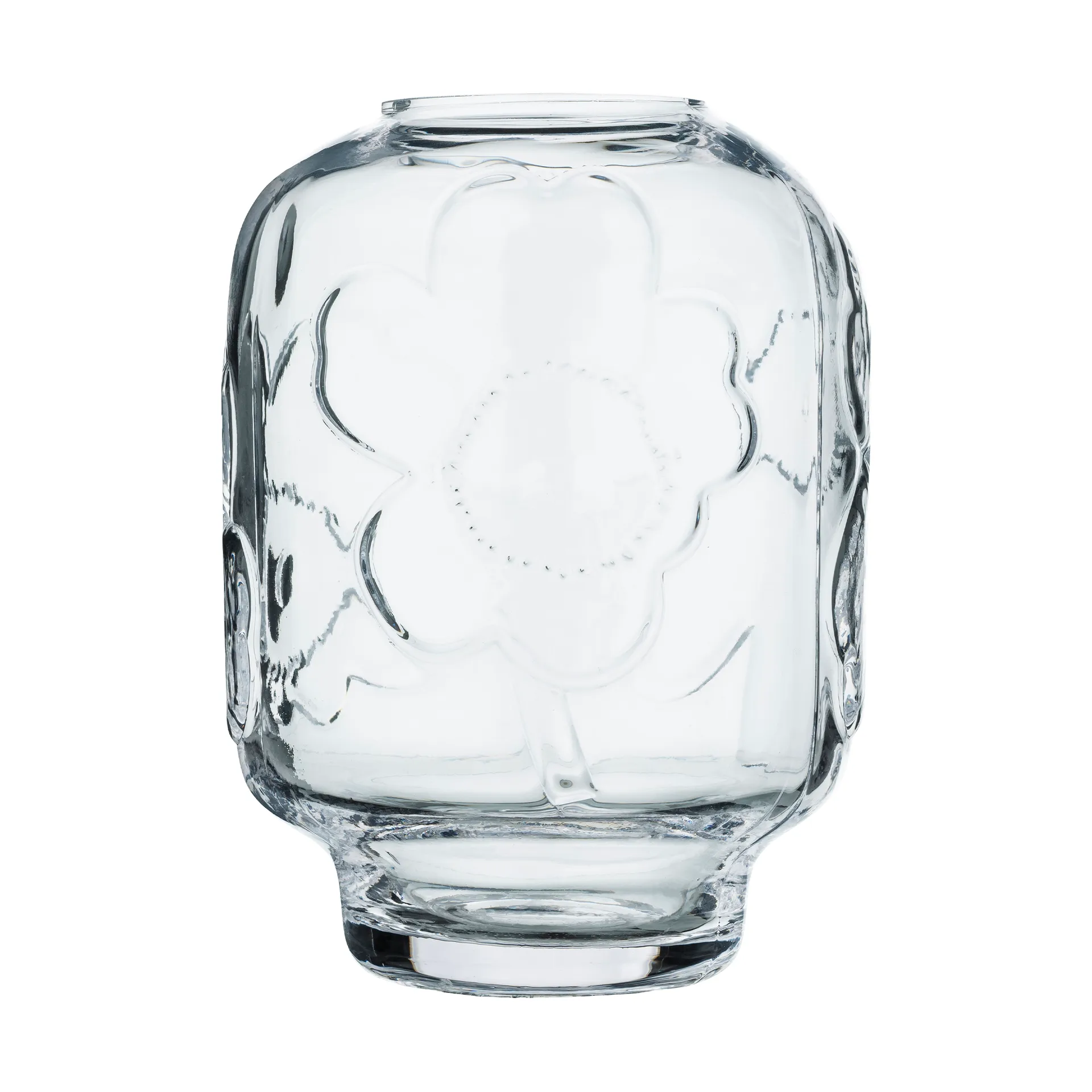 Vase en verre Unikko, Clear, 18 cm Marimekko