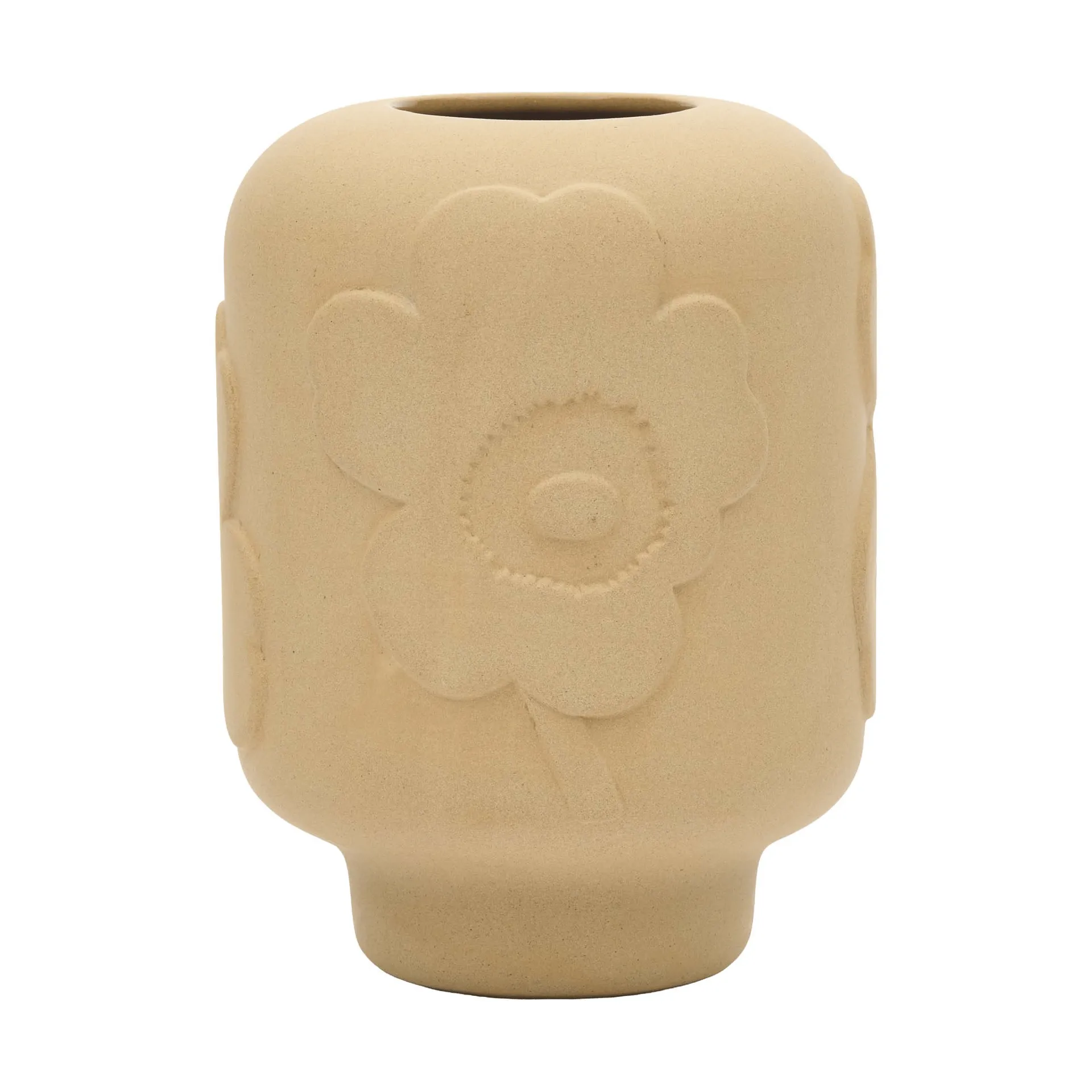 Vase Unikko céramique 18 cm, Sandstone Marimekko