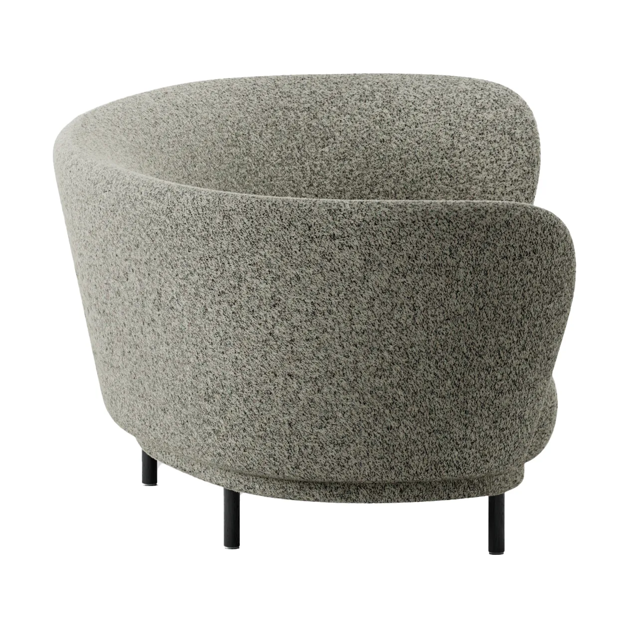 Canapé Dandy 3 places, Black oak - Kirkby Design, Spiral - 23 Monochrome Massproductions