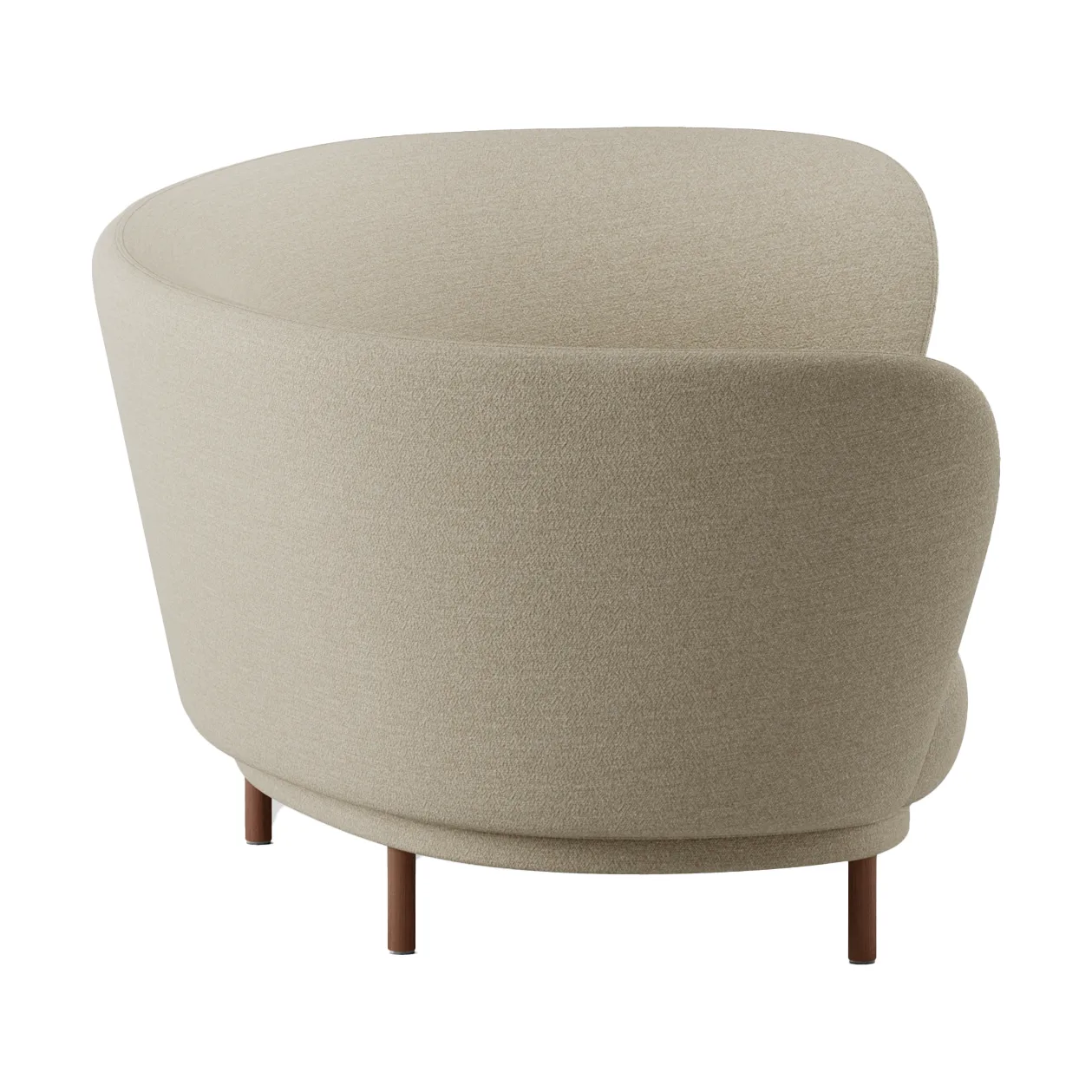 Canapé Dandy 3 places, Walnut-Ecriture 240 Massproductions