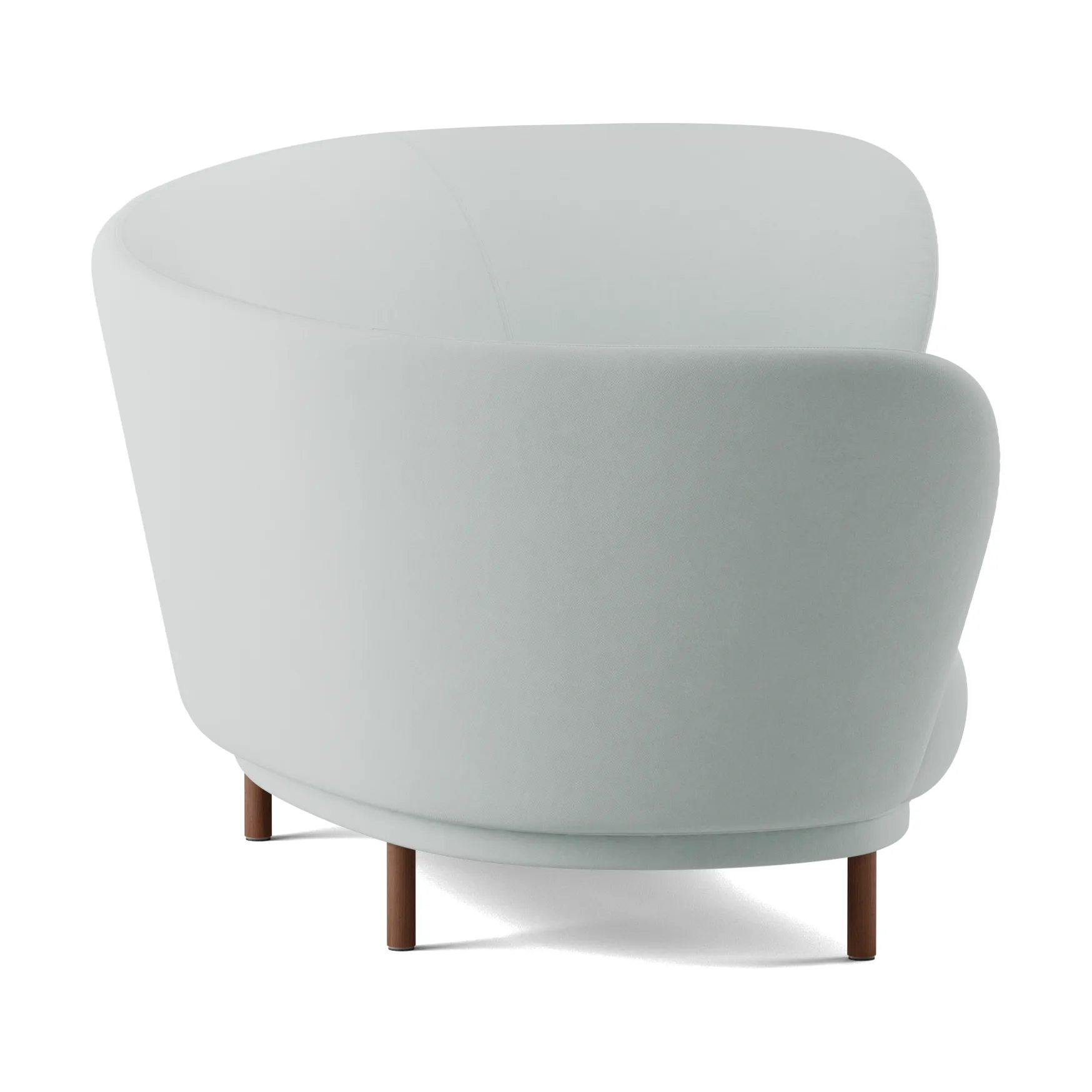 Canapé Dandy 3 places, Walnut-Linara 253 Swedish Grey Massproductions