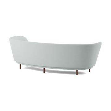 Canapé Dandy 3 places - Walnut-Linara 253 Swedish Grey - Massproductions