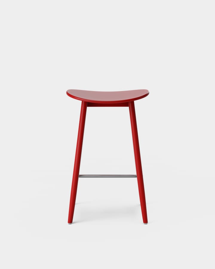 Chaise de bar Icha 65 cm - Hêtre verni rouge - Massproductions