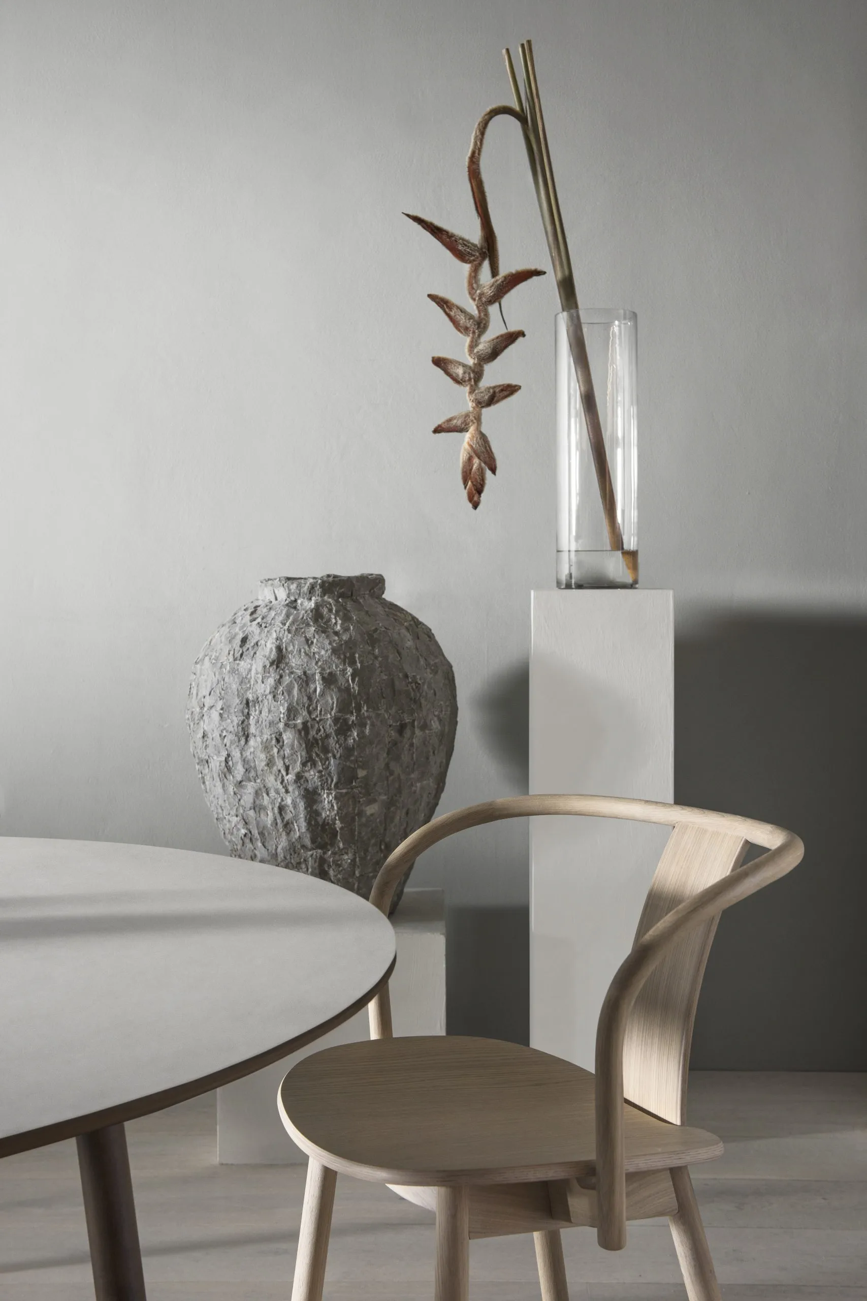 Chaise Icha, Hêtre huilé blanc Massproductions