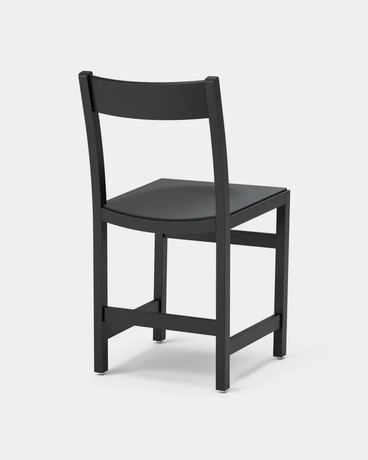 Chaise Waiter, Hêtre teinté noir  Massproductions