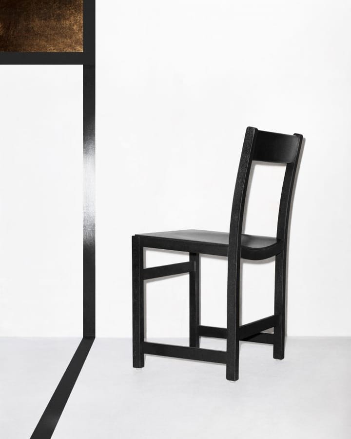 Chaise Waiter - Hêtre teinté noir  - Massproductions