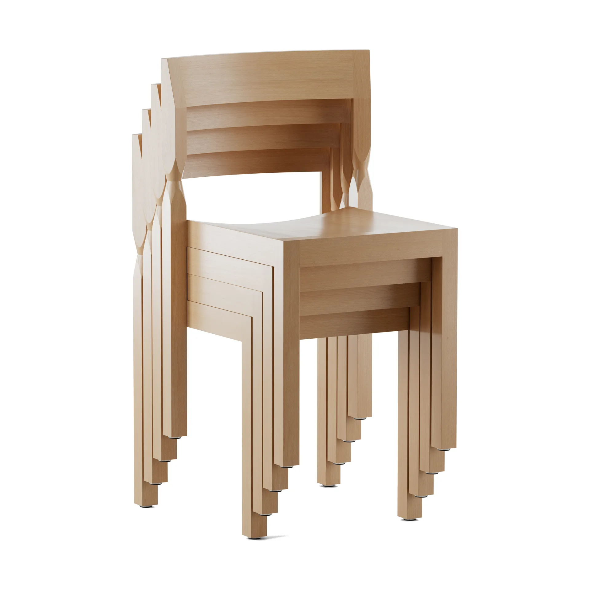 Chaise Woodwerk, Natural beech Massproductions