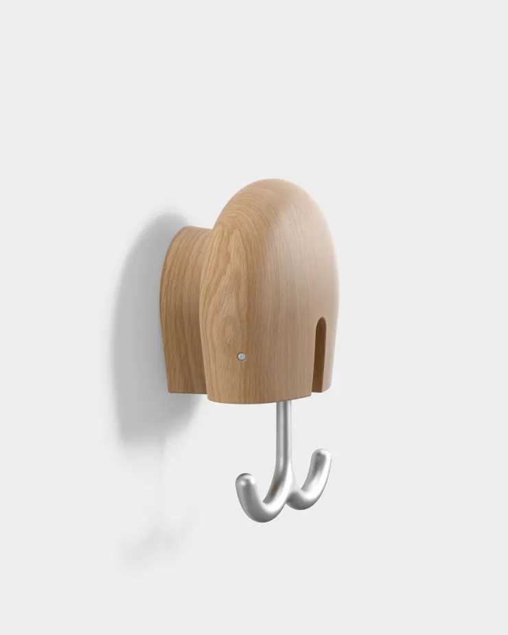 Crochet mural Hercule, Chêne huilé Massproductions