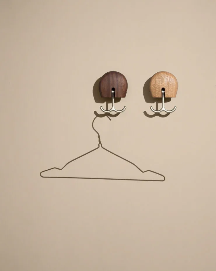 Crochet mural Hercule, Chêne huilé Massproductions