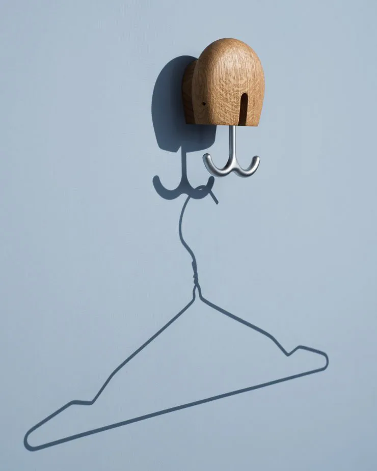 Crochet mural Hercule, Chêne huilé Massproductions