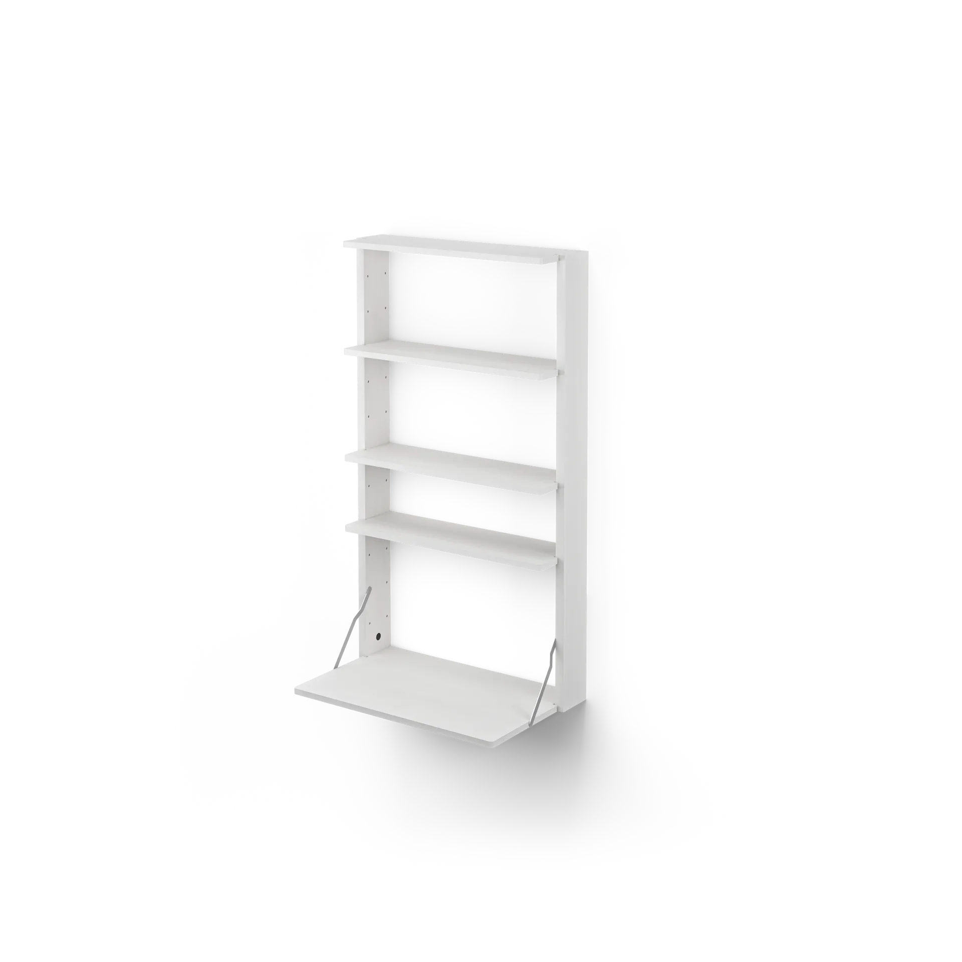 Massproductions Étagère murale avec bureau Gridlock - M1-A4-0-D White stained Ash