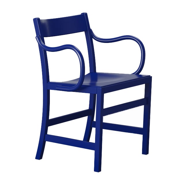 Fauteuil Waiter XL - Hêtre verni bleu - Massproductions