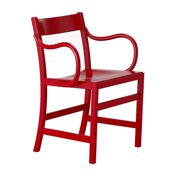 Fauteuil Waiter XL - Hêtre verni rouge - Massproductions