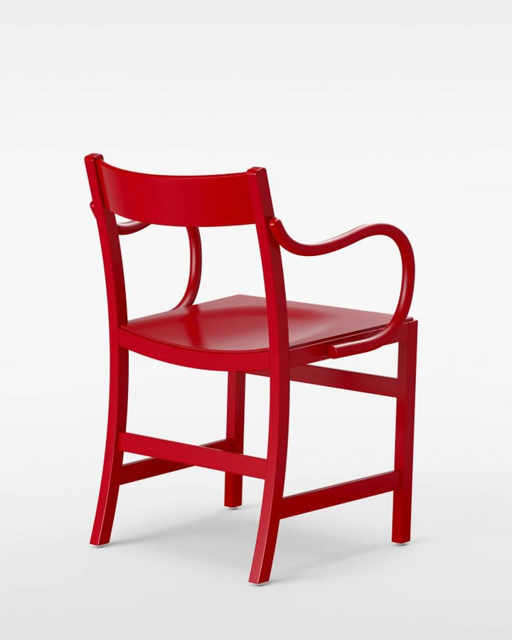 Fauteuil Waiter XL - Hêtre verni rouge - Massproductions