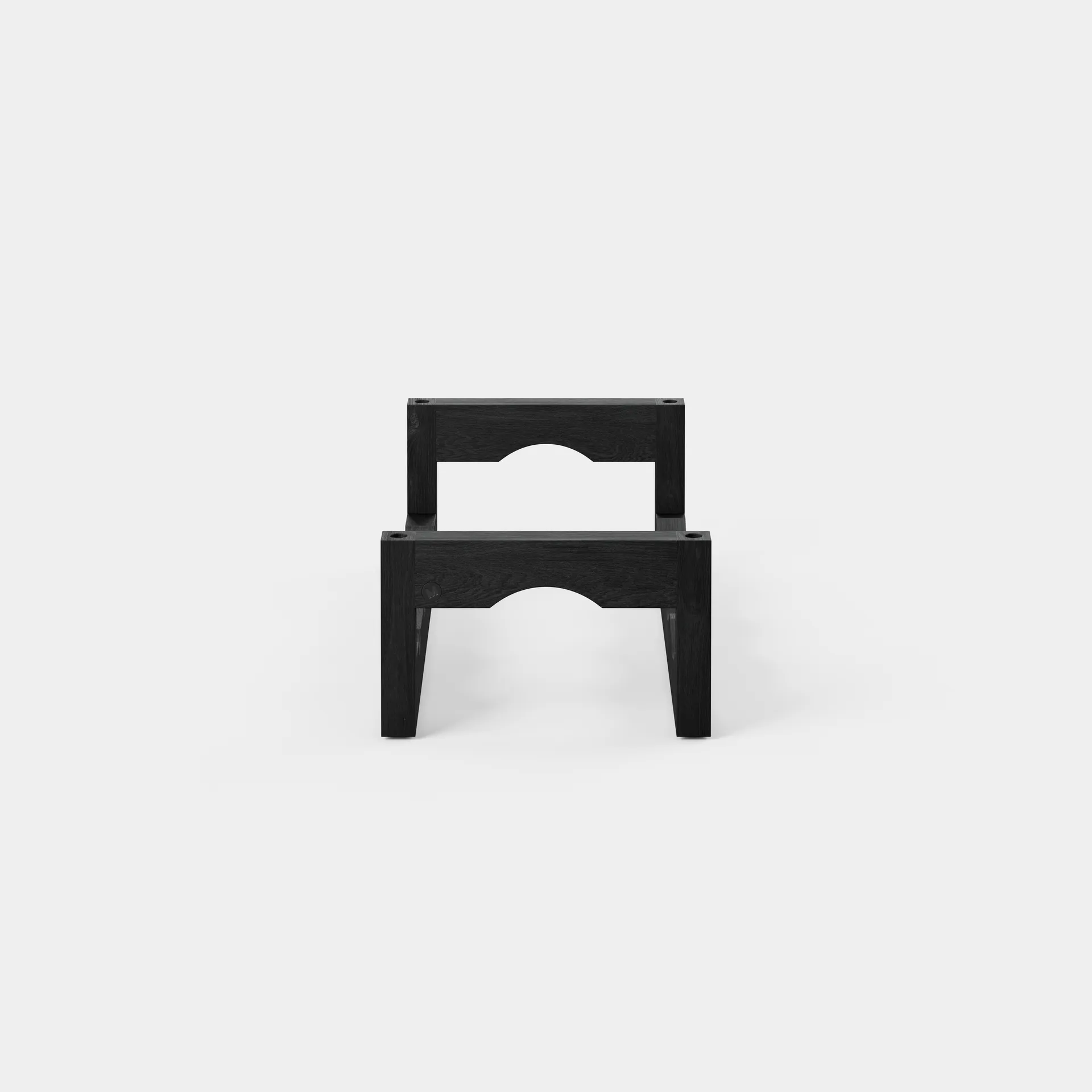 Porte-vin empilable Silo, Frêne teinté noir Massproductions