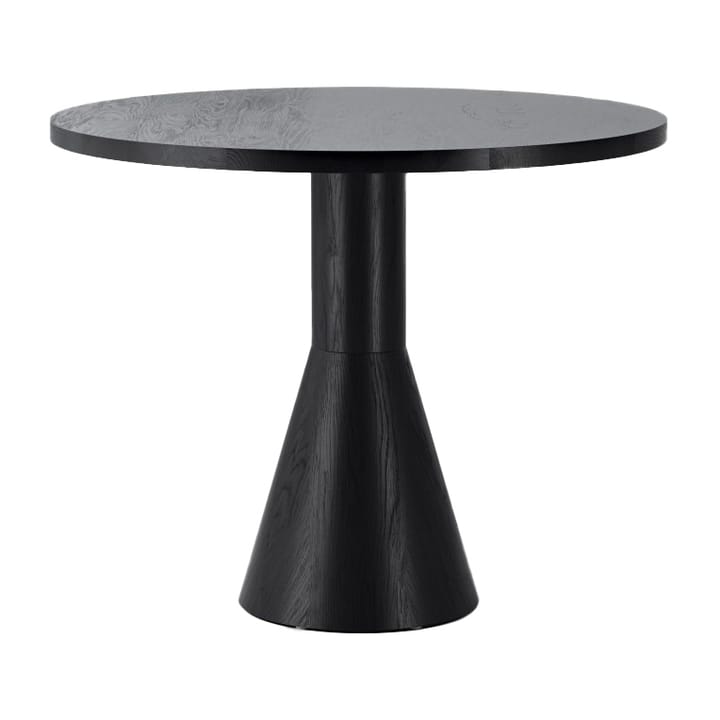 Table à manger Draft Ø88 cm - Frêne teinté noir - Massproductions