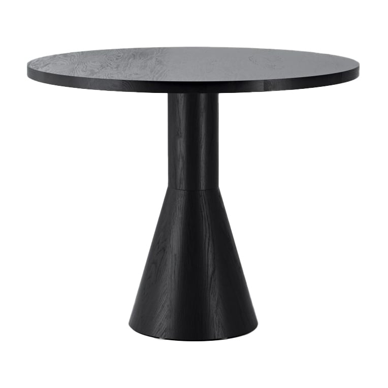 massproductions table à manger draft ø88 cm frêne teinté noir