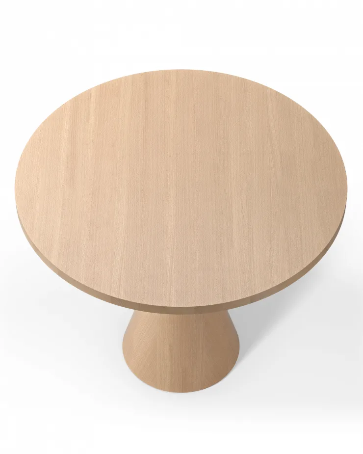 Table à manger Draft Ø88 cm, Hêtre Massproductions