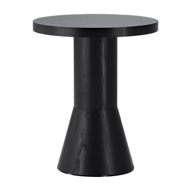 Table Draft Ø40 cm - Frêne teinté noir - Massproductions