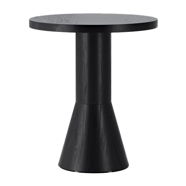 Table Draft Ø50 cm - Frêne teinté noir - Massproductions