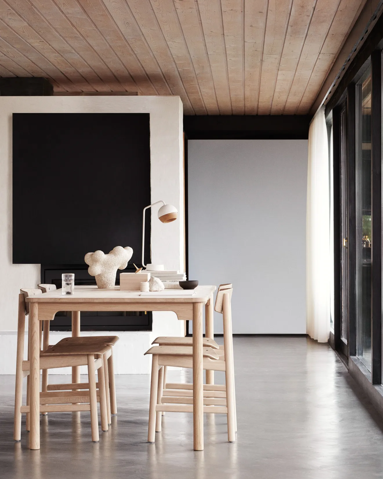 Chaise Conscious BM3162, Chêne savonné-café clair usé Mater