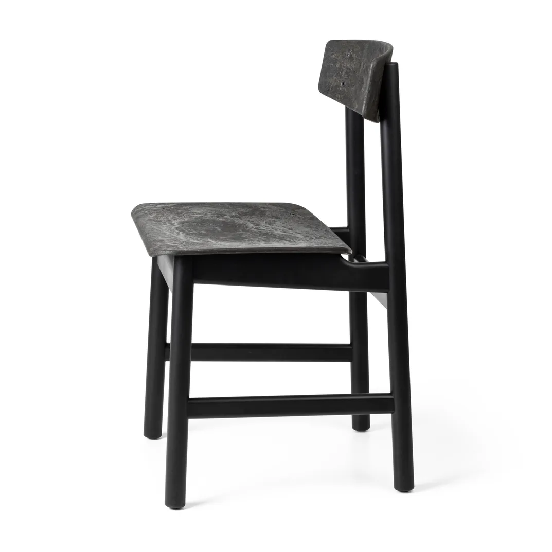 Chaise Conscious BM3162, Hêtre noir-café noir usé Mater
