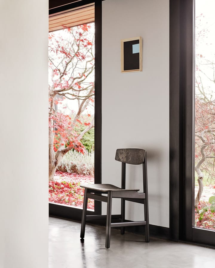 Chaise Conscious BM3162, Hêtre noir-café noir usé Mater
