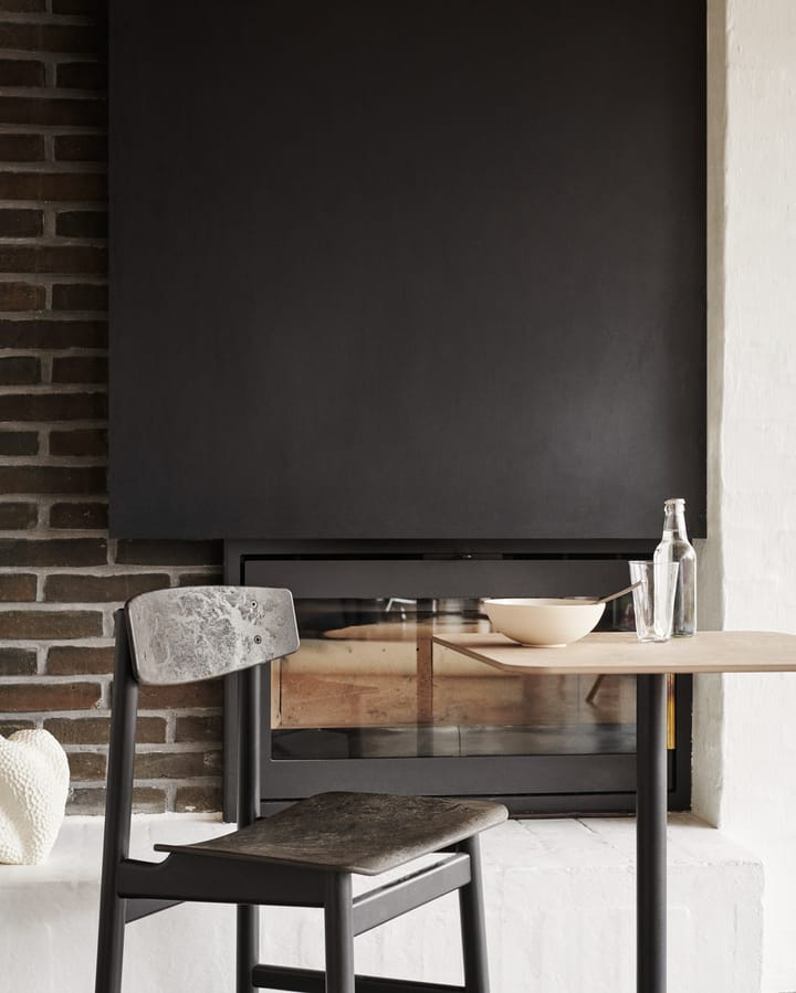 Chaise Conscious BM3162, Hêtre noir-café noir usé Mater