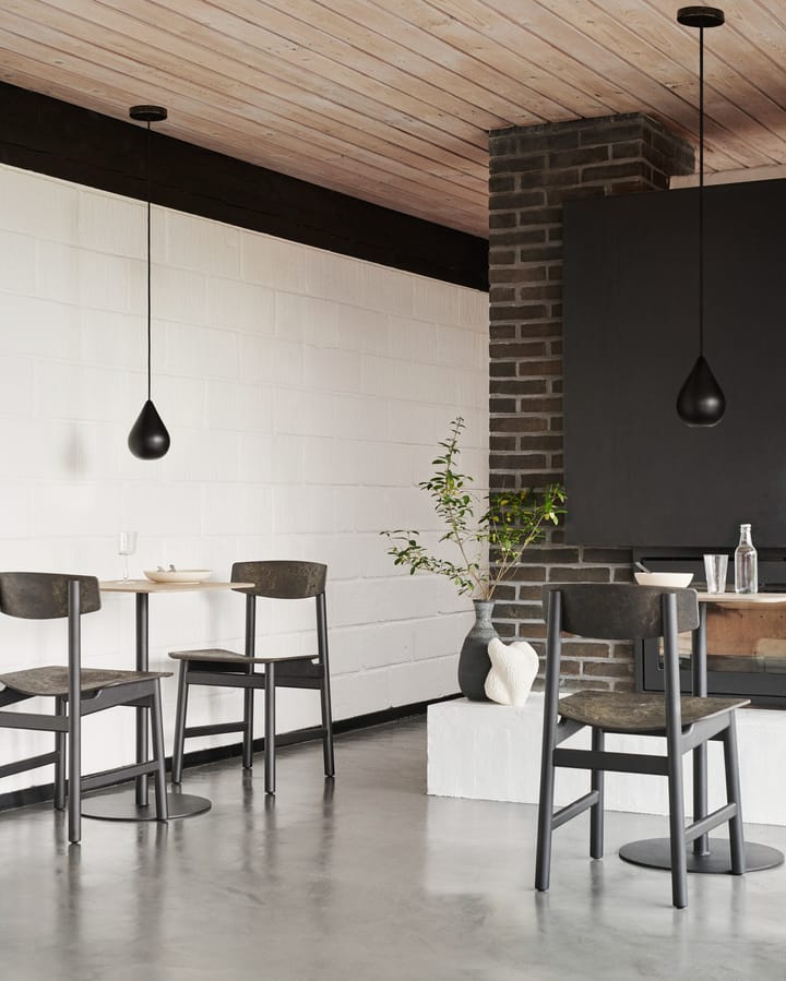 Chaise Conscious BM3162, Hêtre noir-café noir usé Mater