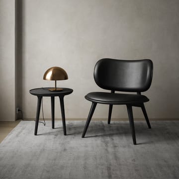 Chaise longue The Lounge Chair - cuir noir, support en hêtre laqué noir - Mater
