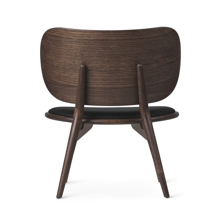 Chaise longue The Lounge Chair - cuir noir, support gris sirka - Mater