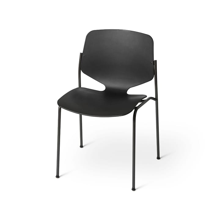 Chaise Nova Sea, black, structure en acier noir Mater