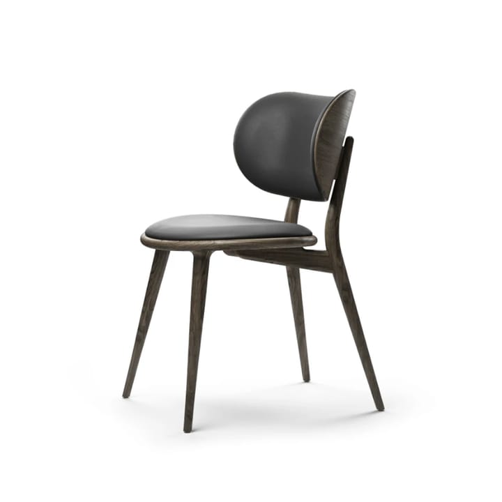 Chaise The Dining Chair - cuir noir, support en chêne gris sirka - Mater