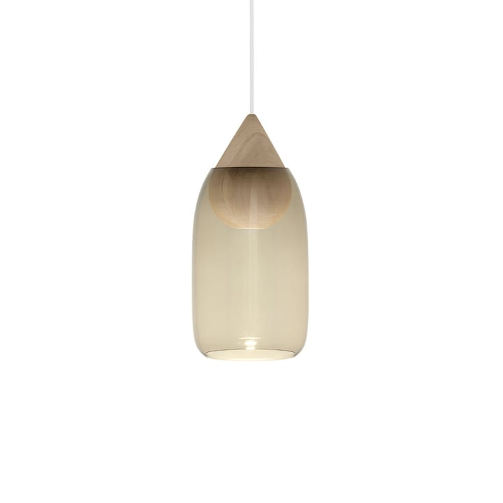 Suspension Liuku Drop - tilleul laqué mat smoked glass - Mater