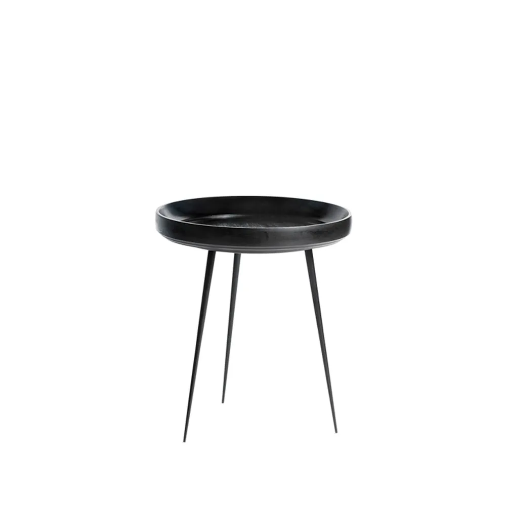 Table Bowl medium, mangue noir, structure noire Mater