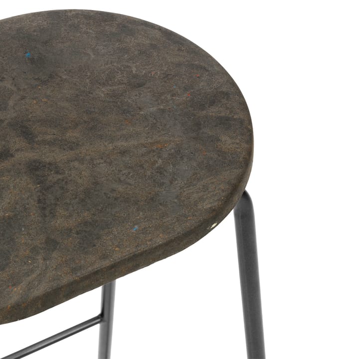 Tabouret de bar Earth -  coffee, h. 74, structure en acier noir - Mater