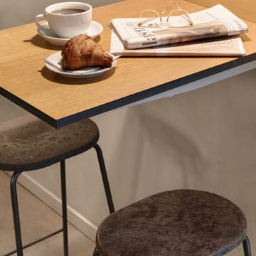 Tabouret de bar Earth -  coffee, h. 74, structure en acier noir - Mater