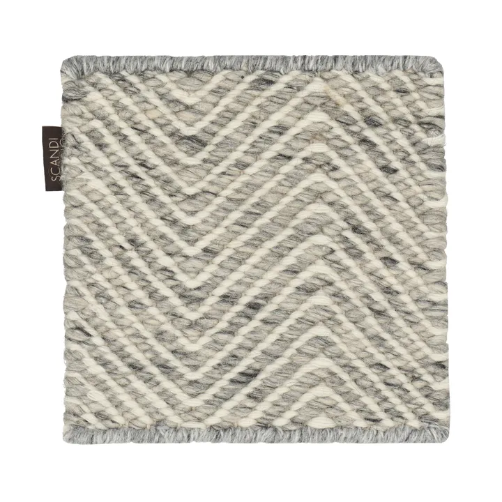 Échantillon de tapis Furrow en laine - Blanc-gris naturel - Material Samples