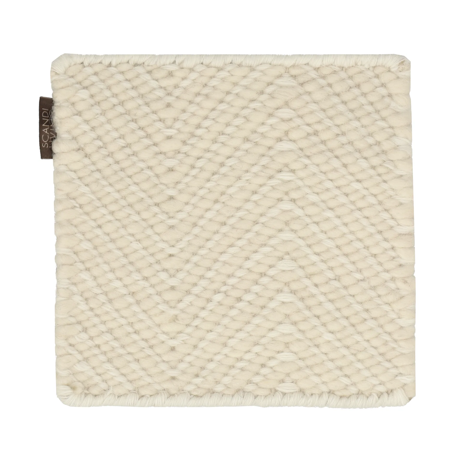 Échantillon de tapis Furrow en laine, Blanc naturel Material Samples