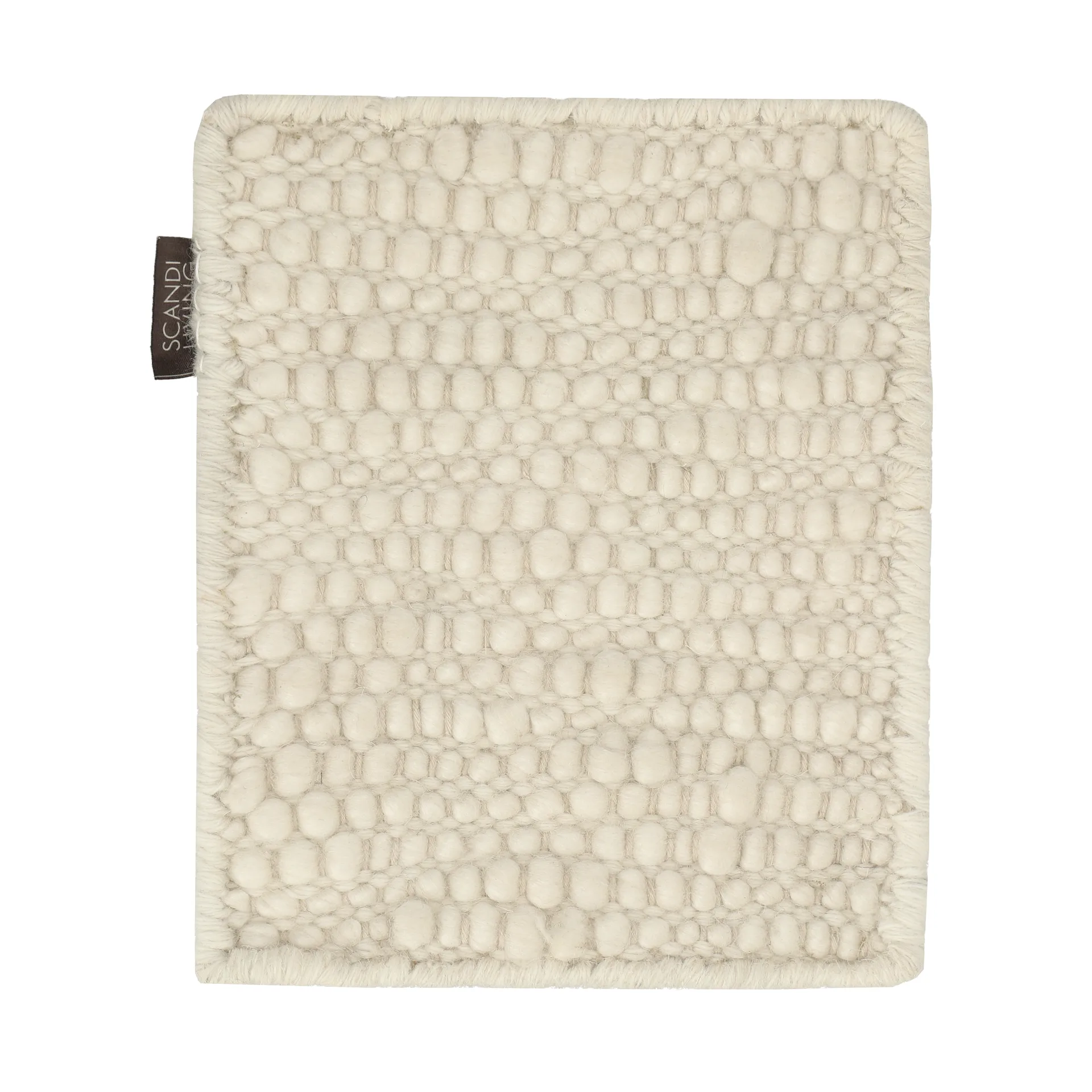 Échantillon de tapis Pebble en laine, Blanc Material Samples