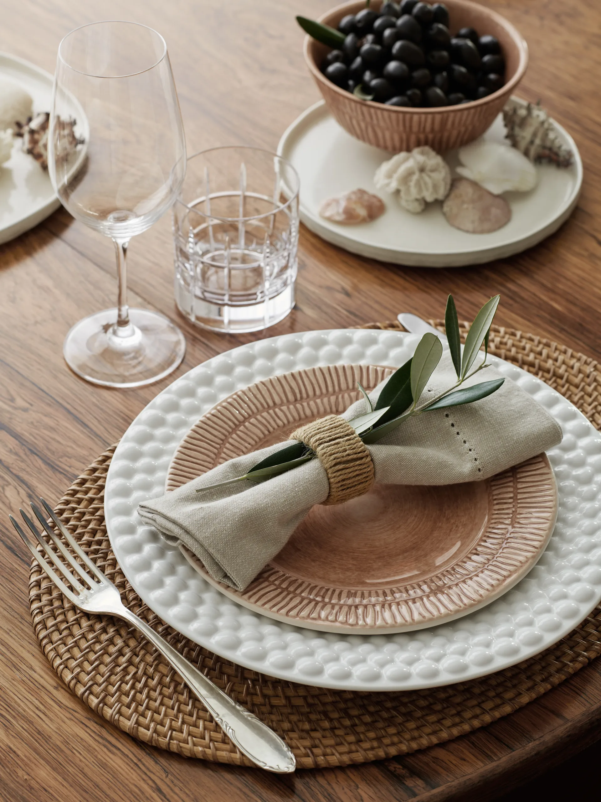 Assiette Bubbles 28 cm, Blanc Mateus