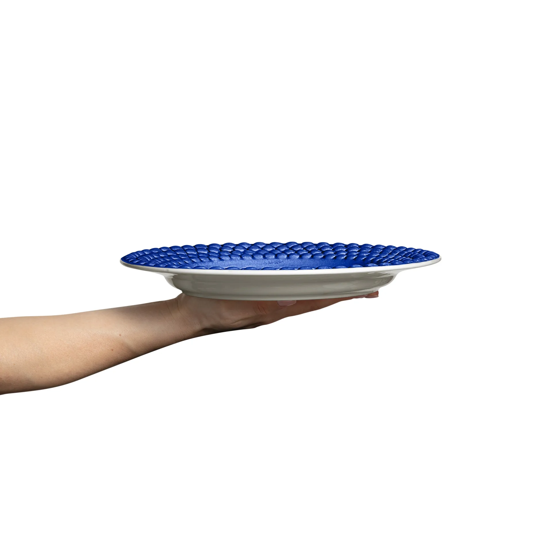Assiette Bubbles 28 cm, Bleu Mateus