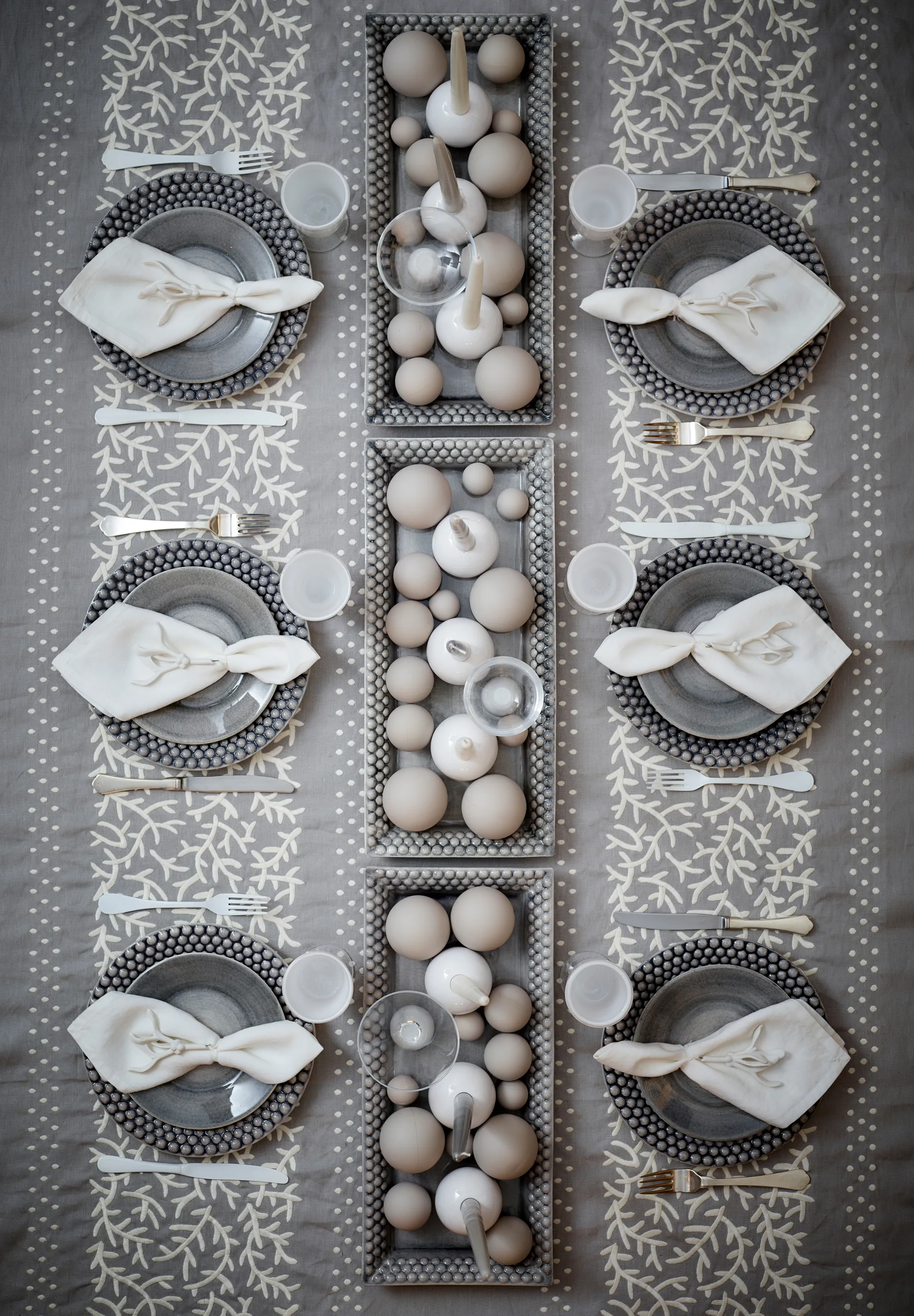 Assiette Bubbles 28 cm, Gris Mateus