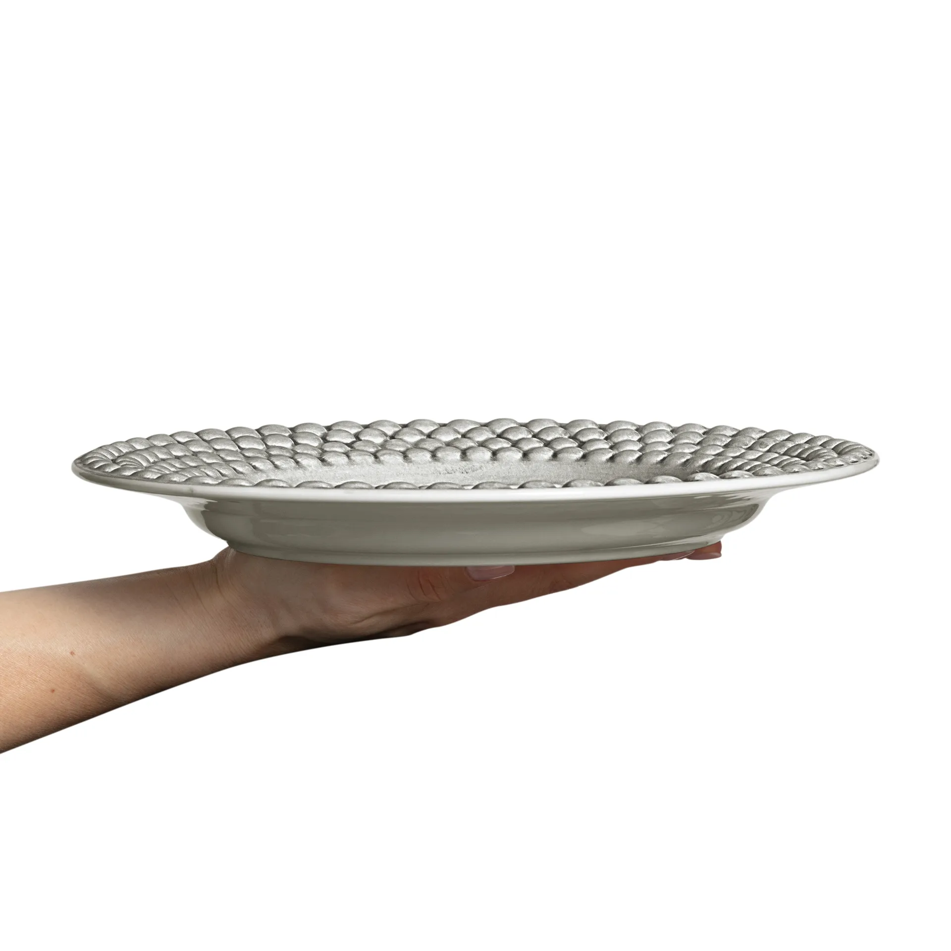 Assiette Bubbles 28 cm, Gris Mateus